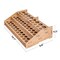 Craft Paint & Brush Organizer Rack, Holds up to 60 Bottles (52 1-inch and 8 1.47-inch) and 22 brushes - 14 x 8 Inches, Wood Finish, Light brown, 14.1 x 9.6 x 4.3